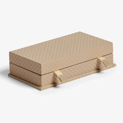 OKA OKA, Emsworth Playing Card Holder with Ocellus Printed Stationary - Taupe, Storage Box