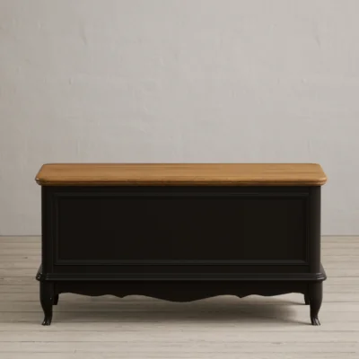 Oak&More Chateau Noir Oak and Black Painted Blanket Box