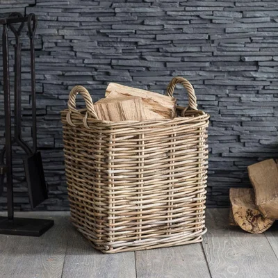 Olivia's Garden Trading Natural Square Basket / Small
