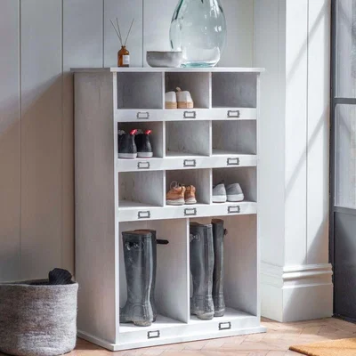 Olivia's Garden Trading Chedworth Large Welly Locker in Whitewash