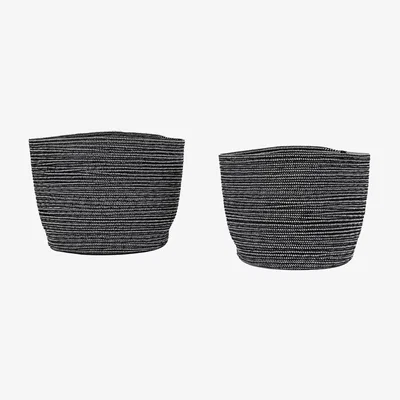 Olivia's Gallery Interiors Set of 2 Buck Basket in Black