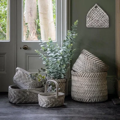 Olivia's Gallery Interiors Witney Set of 3 Hampers in Grey