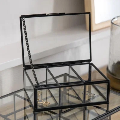 Olivia's Gallery Interiors Priscilla Jewellery Box Black / Medium