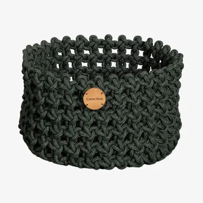 Olivia's Cane-line Dark Green Soft Rope Basket / Medium