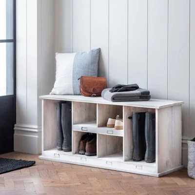 Olivia's Garden Trading Chedworth Welly Locker in Whitewash