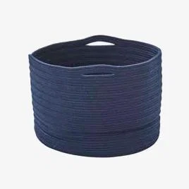 Olivia's CANE-LINE Small Soft Rope Basket Blue