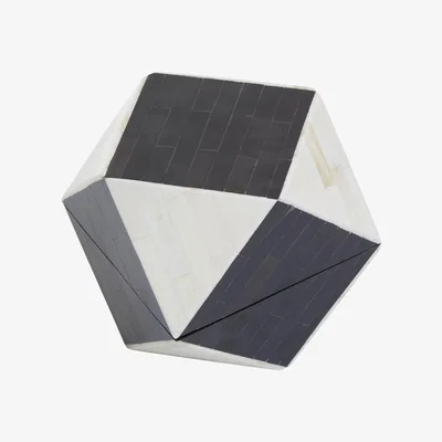 Olivia's Olivia's Donall Small Diamond Trinket Box in Black & White