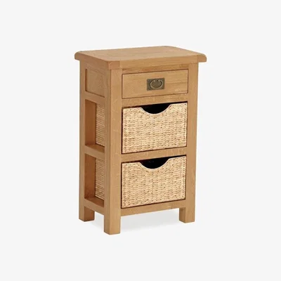 Downtown Downtown Ascot Telephone Table With Baskets, Wood