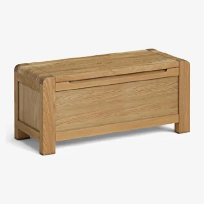 Downtown Zurich Oak Blanket Box In LightWood