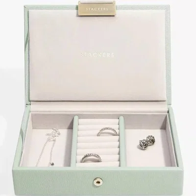 Downtown Stackers Mini Jewellery Box Lid - Sage Green