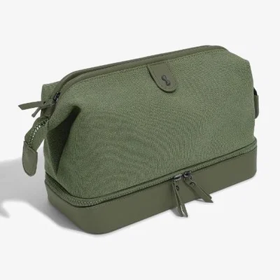 Downtown Stackers Large Washbag - Green Canvas