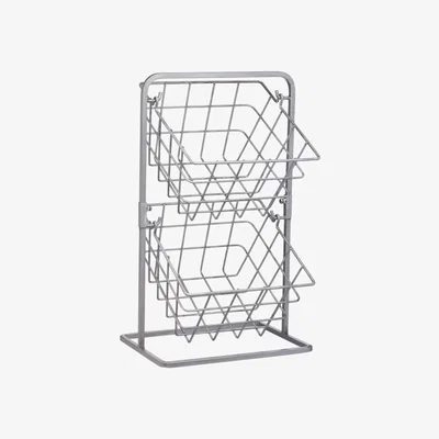 Downtown Industrial Kitchen Wire Two Tier Storage Baskets