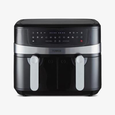 Downtown Tower T17088 Vortx 9L 12-In-1 Dual Basket Air Fryer - Black