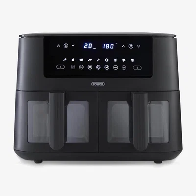 Downtown Tower T17151 8 Litre Digital Dual Basket Air Fryer - Black