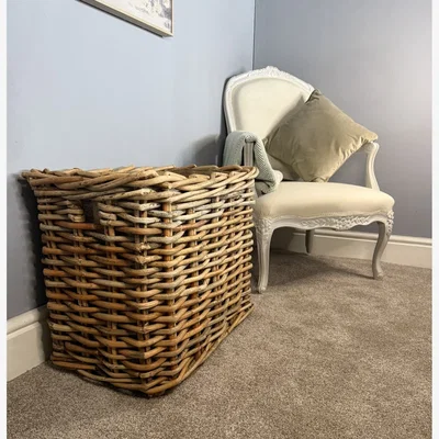 Pagazzi Wovenhill Bamboo Rattan Rectangle Log Basket