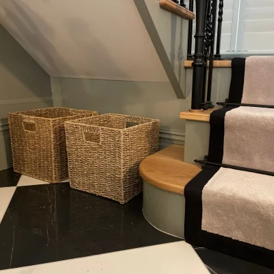 Pagazzi Wovenhill Set of 2 Square Seagrass Storage Baskets