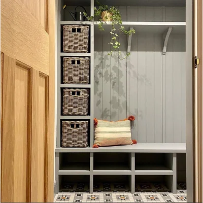 Pagazzi Wovenhill Set of 2 Square Kubu Rattan Storage Baskets