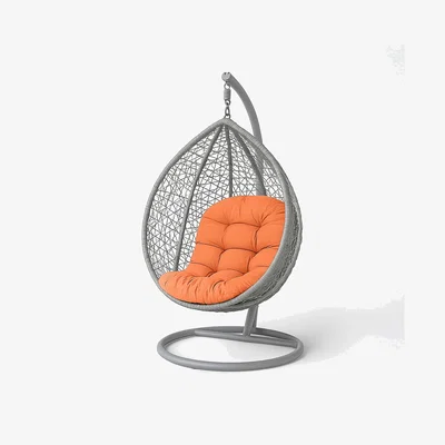 The Range Egg Chair Cushion, Luxury Hanging Basket Swing Chair Cushion - Burnt Orange