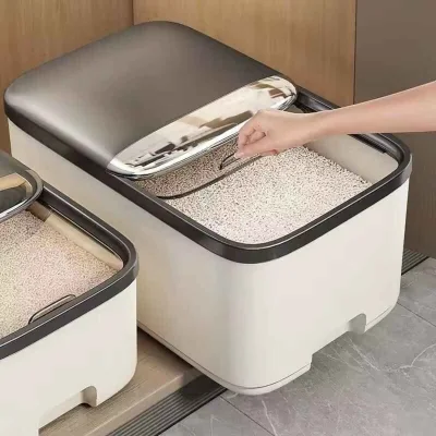 The Range 10KG Rice Storage Box - white,Black