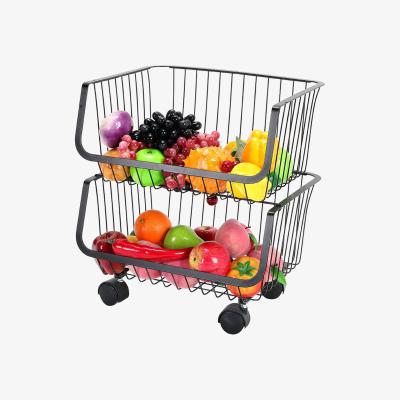 The Range Fruit Vegetable Storage Baskets - Black / 47cm