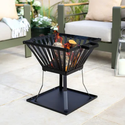 The Range Square Traditional Fire Basket - Black