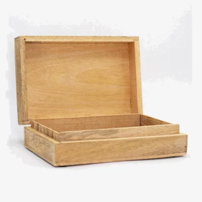 The Range Black Hamsa Engraved Rectangle Storage Box - Brown