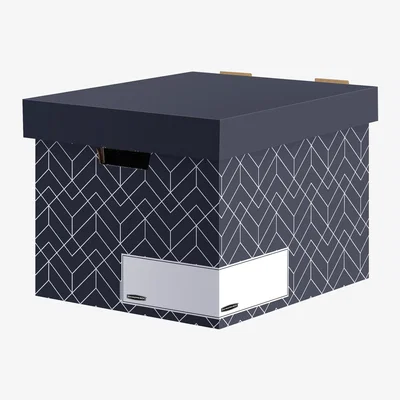 The Range Decor Storage Box with Lids Cardboard Storage Box - Midnight Blue