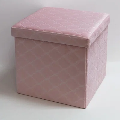 The Range Quatrefoil Storage Box - Blush