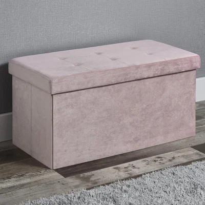The Range Seville Blush Brushed Velvet Trunk