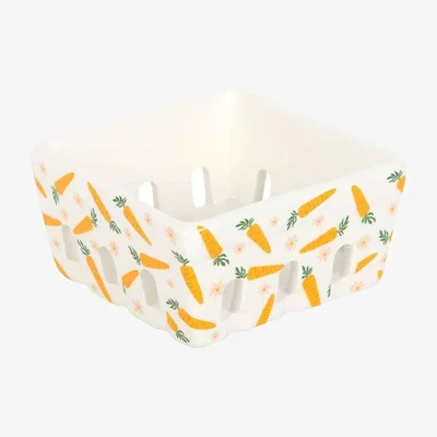 The Range Something Different Carrot Patch Ceramic Basket - White/Orange