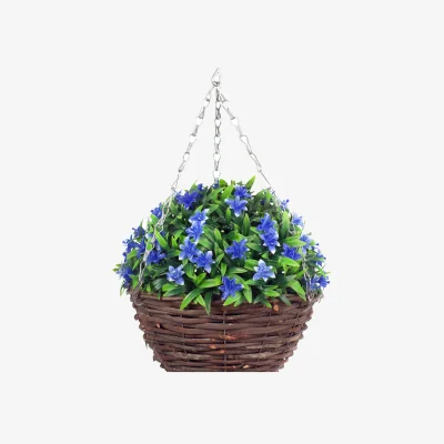 The Range 28cm blue lily basket - Blue