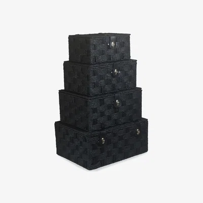 The Range Paper Rope Picnic Basket - Black / 3.5kg / 32130l