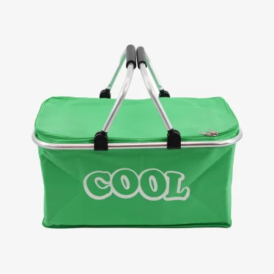 The Range 35L Large Insulated Picnic Basket Folding Cooler Bag - Green
