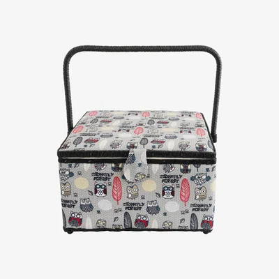 The Range Nightly Forest Extra Large Sewing Basket  - Grey