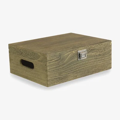 The Range Oak Effect Wooden Box - Brown