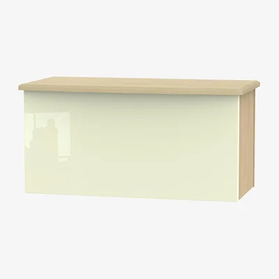 The Range Kensington Blanket Box - Cream and Oak