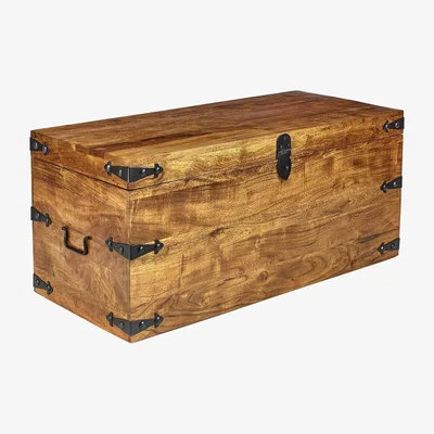 The Range Storage Trunk Blanket Box Coffee Table Dark - Brown