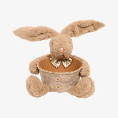 The Range Plush Bunny Basket - Brown