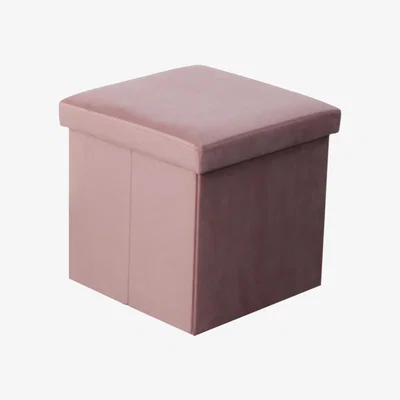 The Range Seville Velvet Storage Box - Pink
