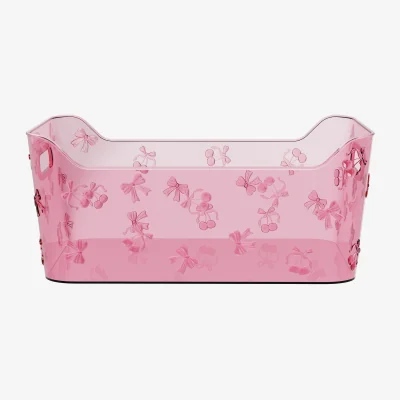 The Range Cherry Bow Storage Basket - Pink