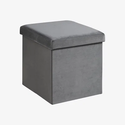 The Range Brushed Velvet Box - Grey