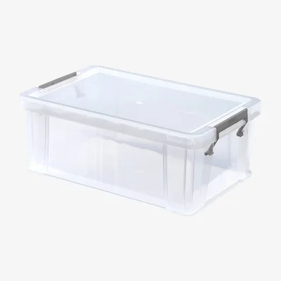 The Range Transparent Storage Box with Clip Fastening - 10l