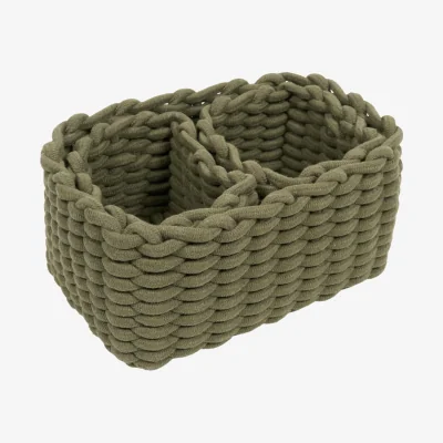 The Range Set of 3 Woven Rope Baskets - Olive