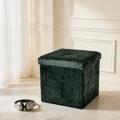 The Range Chenille Storage Box - Emerald