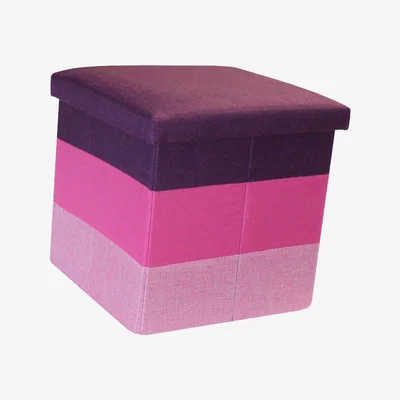 The Range Linear Stripe Storage Box - Purple/Pink