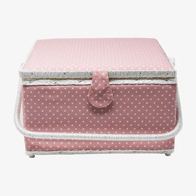 The Range Pink Extra Large Sewing Basket - Pink