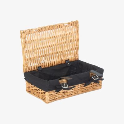 The Range Small Packaging Wicker Basket - Brown / Black Cotton Lining