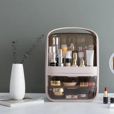 The Range Makeup Storage and Display Box with Lids - Pink / 26cm