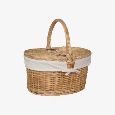 The Range Buff Oval Picnic Basket - White