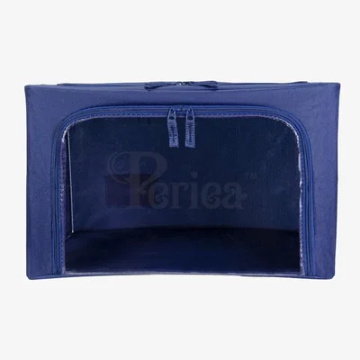 The Range Periea Beau Folding Storage Box with Collapsible Steel Frames - Blue / Small